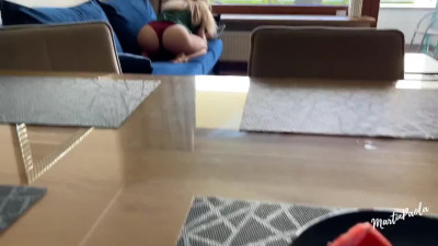 I just wanted to have a bite to eat, but I saw the sweet ass of my stepsister. Doggy and Cowgirl