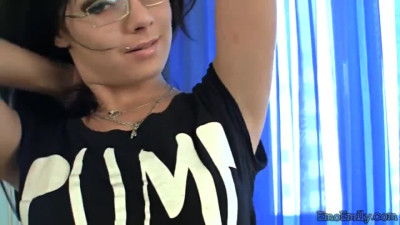 Emo Emily masturbates with dildo toy