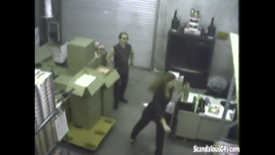 Couple having Blowjob at warehouse