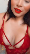 Squirt con lencería roja, video para mi novio, me encanta su verga