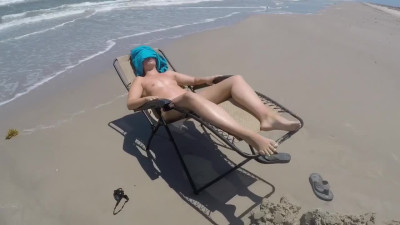 Bubbles soaking up sun on North Padre Island Beach.