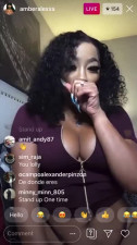 Sexy ebony show off Brest on Instagram