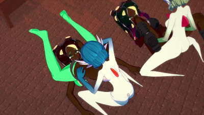 Futa Orgy: Gardevoir and Marina have a all out clone gangbang