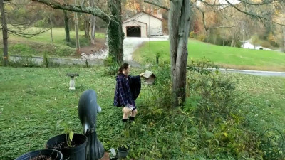 Feeding the birds (Naked!)