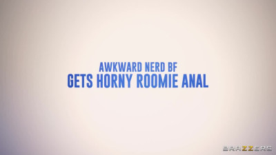 Awkward Nerd BF Gets Horny Roomie Anal