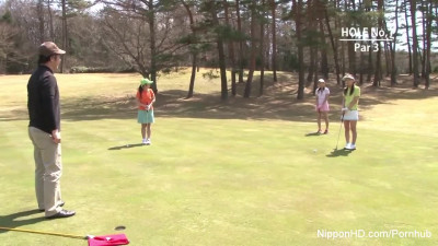 Teen golfer gets her pink pounded on the green!