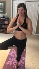 Wife doing Yoga was too Hot not to Film and Cum on Her Face