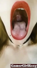 Submisive Red Lipstick Fantasy Deep Throat Blow Job