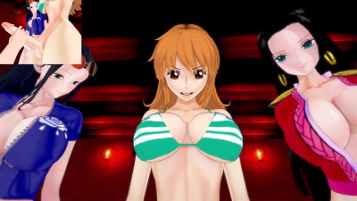 One piece - Futa Nami, Futa Nico Robin, Futa Boa Hancock dominate you | Male Taker POV