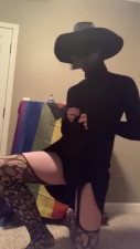 Femboy plague doctor puts on a show