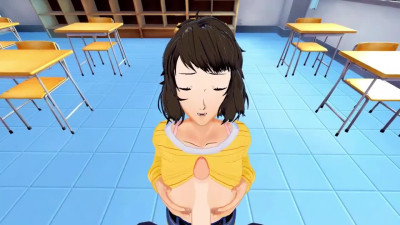 Hot teacher Sadayo Kawakami gets fucked in her classroom. Persona 5 Hentai.