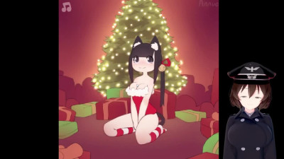 Getting a blowjob from the christmas catgirl