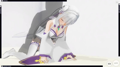 3D HENTAI Fucking RE ZERO Emilia hard in her pretty ass