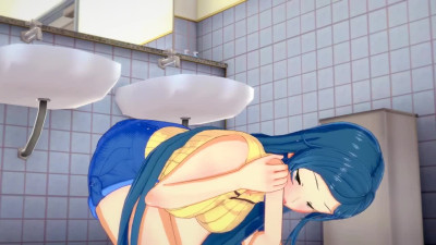 Gundam Build Fighters MILF Rinko Iori Fucks in the Bathroom