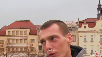 CZECH HUNTER 402 - Short Haired Stud Decides To Try Out Some Dick For His Self