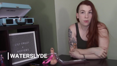 Lily ORiley Reviewing the Waterslyde Bathtub Masturbation Toy (SFW)