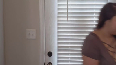 Slutty Wife Gives Jerk Off Instructions to Neighbor When Wife is Away