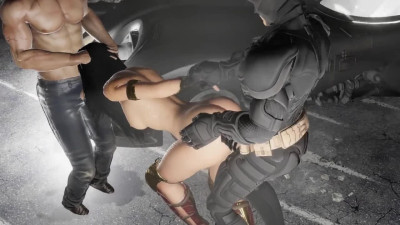 Wonder Woman Threesome Spitroast / Doggystyle and BJ / Batman and Bruce Wayne