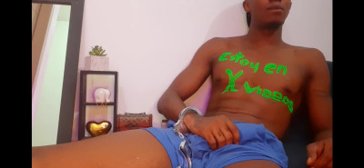 Gay Casting / Handsome Black Guy Jerck Of / Huge Cock Cumshot /