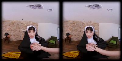 VRConk Nasty nun sucking cock deeply VR Porn