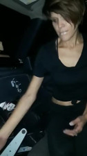 HOT Latina Chola Hooker Sucks Cock in Car