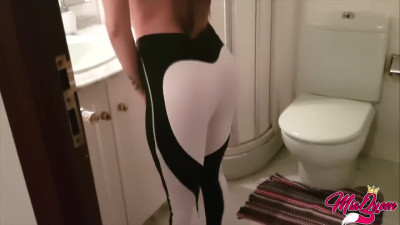 Perfect Ass Latina in Yoga Pants gets creampie - 4k Remastered Version