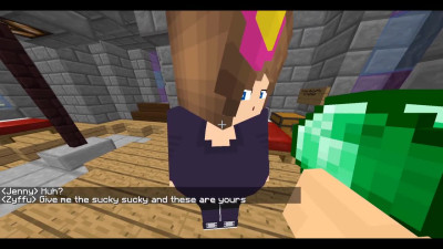 im getting suck by a slut in my minecraft house (goes deep)