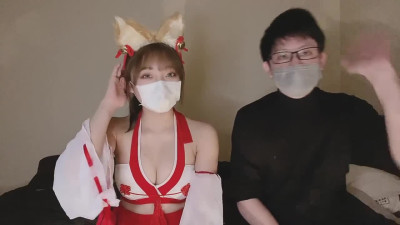 １８歳激かわ素人巨乳の巫女さんが何度も中イキ絶頂♡素人カップル/スタイル抜群/パイパン/スマホ撮影/リアル/主観映像/ハメ撮り very Cute girl