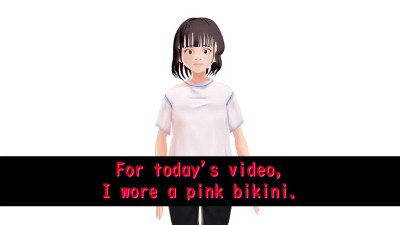 Toyota Nono Animation girl shakes her big tits with pink bikini.【hentai】