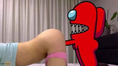 Among Us Futa Impostor Fuck My Step Sis | Animation | USB Pussy