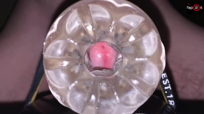 Hot Guy Cumming Alot Inside of Fleshlight While Moaning Loud - 4K