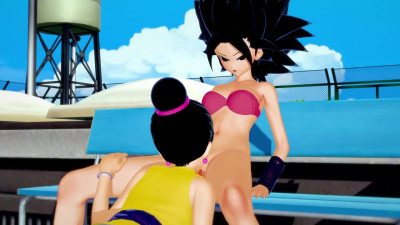 Dragon Ball Futa Chi-Chi x Caulifla 3D Hentai