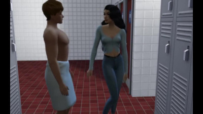 Troy and Chad team up and fuck Gabriella in Locker Room