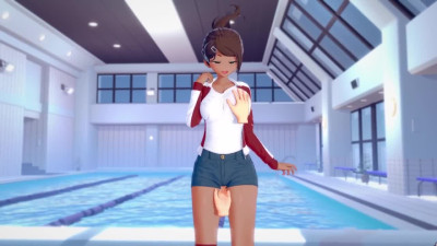 Danganronpa: POOLSIDE SEX WITH AOI ASAHINA (3D Hentai)