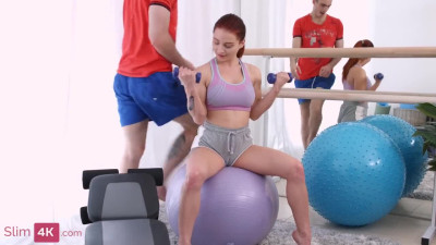 Slim4K - Busty redhead analyzed by trainer