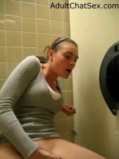 Teen Masturbating In Public Restroom