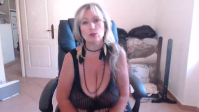 My huge boobs granny is so horny