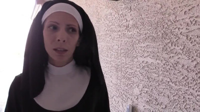 Wife Crazy nun fuck in stocking