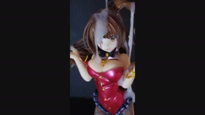 Cumshot from Off-screen to Bunny Girls Big Boobs Uduki-chan (Figure)