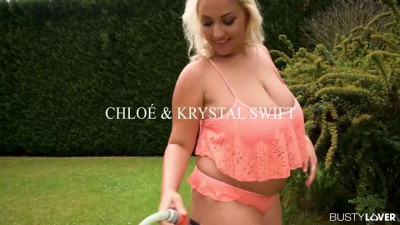 Busty Lesbians Fuck each other in the Garden