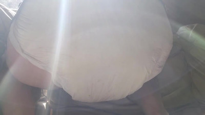 Diaper Slut makes a Mess, and Gets some Sunshine