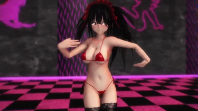 【hentai MMD】Hentai Cute Girl`s Erotic Dance with Magic Gentleman Hands / 時崎狂三