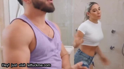 cumshot smoking hot abella danger teases in the shower room