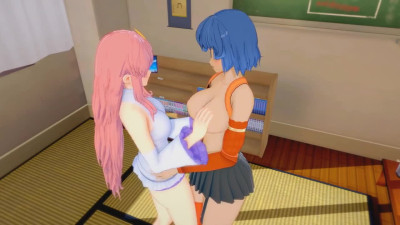 Gundam SEED / Super Robot Wars Hentai 3D (Lesbians) - Lacus Clyne x Kusuha Mizuha