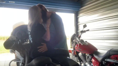 Getting Bent over his Harley until he Cums inside me