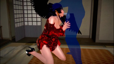 Nyotengu Fucks Blue Dick Outline