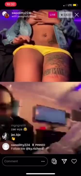 Watch EBONY THOT PLAYS WITH TOYS ON RAPPER SWAGHOLLYWOOD INSTAGRAM LIVE Short Sex Videos - Duration: 03:10 | ePornNEW.