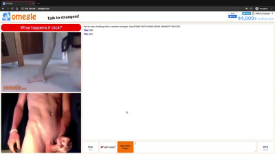 Naughty girl plays with me on Omegle