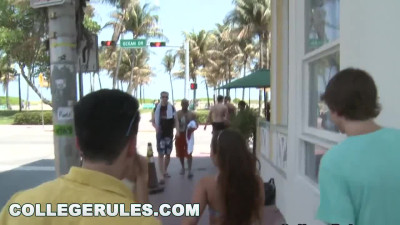 COLLEGE RULES - Young Students on Spring Break, getting Naked in Public