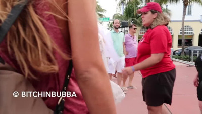 Super Hot Braless Sideboob on Miami Beach